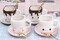 Set of 4 Marshmallow Mugs with Handles Cute Marshmallow Cups Cute Mugs for Children Hot Chocolate Cocoa Mugs for Children Christmas Mugs for Women 6OZ Mother's Day Cute Coffee Mug Set